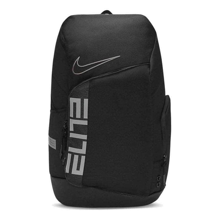 Black Nike Elite backpack with silver swoosh and ELITE lettering