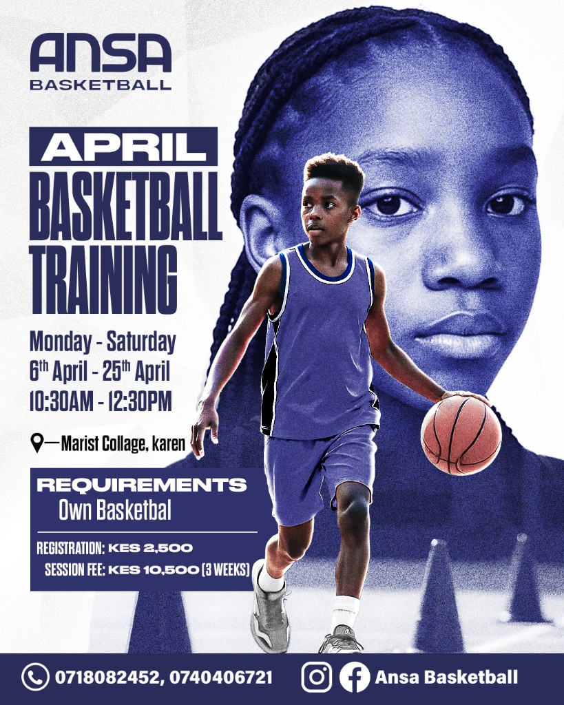 April Basketball Training poster